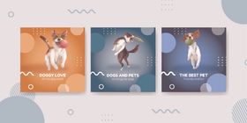 可爱动物插画海报展示