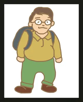 手绘男人男孩卡通动画动画
