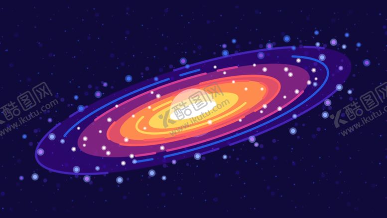 编号：18972307121426279824【酷图网】源文件下载-彩色宇宙星云插画背景