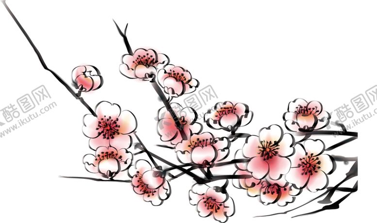 编号：92944510051804464346【酷图网】源文件下载-中国风水墨梅