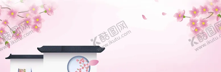编号：86596506272239306609【酷图网】源文件下载-日本旅游樱花手绘海报背景图