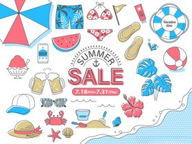夏日海洋元素图案集合
