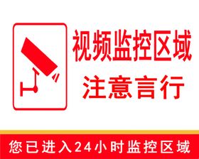 视频监控区域注意言行