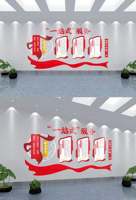 一站式服务文化墙