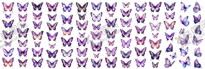 编号：94585504022310338464【酷图网】源文件下载-紫色蝴蝶图案背景纹理