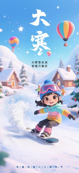 大寒二十四节气海报