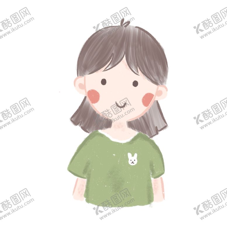 编号：63429609101750437595【酷图网】源文件下载-手绘女孩头像