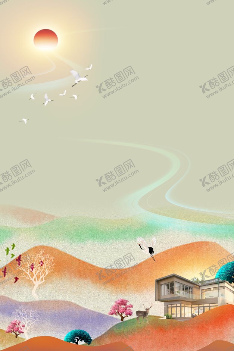 编号：10023209191045446008【酷图网】源文件下载-中式背景墙中式背景素材背景