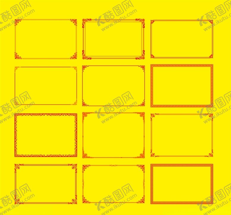 编号：65540609261911067798【酷图网】源文件下载-中式边框欧美边框