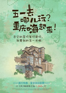 重庆旅游旅行活动海报素材
