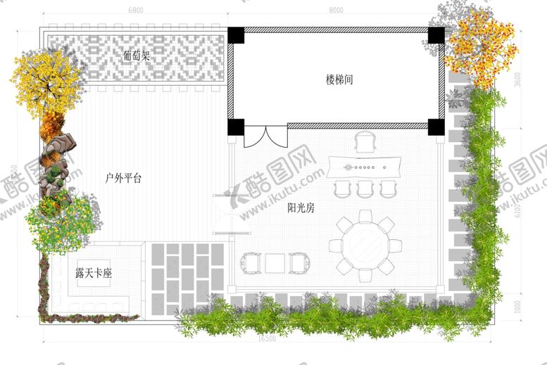 编号：65247410180010461942【酷图网】源文件下载-阳光天台效果图