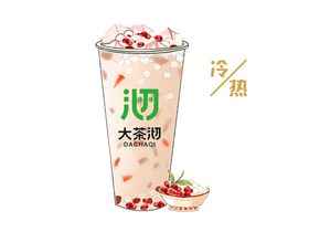 奶茶店饮品脆波波果汁大果粒