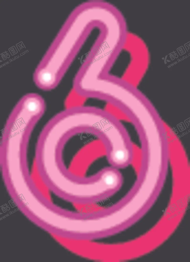 编号：47031906301135374163【酷图网】源文件下载-霓虹灯数字6