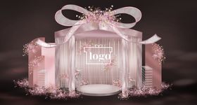 梦幻粉色婚礼拱门布置