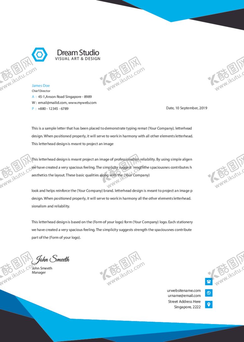 编号：94808805090750315017【酷图网】源文件下载-制度牌商务信纸宣传单