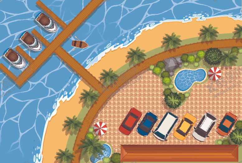 编号：13479810081922293748【酷图网】源文件下载-港口和船坞顶视图