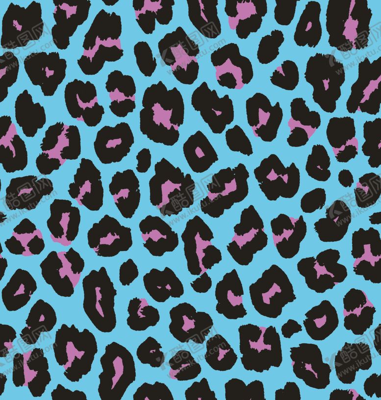 编号：60913709211551577459【酷图网】源文件下载-蓝色豹纹