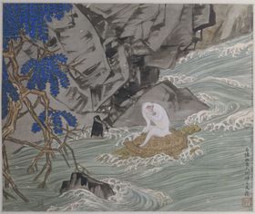 山水风景绘画图案