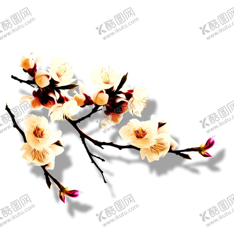 编号：15510801282254564375【酷图网】源文件下载-中国风水墨花卉PNG免扣