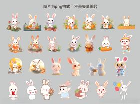 卡通兔子插画
