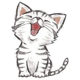 小猫插画可爱合成海报素材