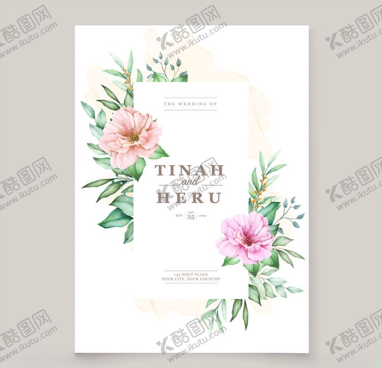 编号：75621010300845196377【酷图网】源文件下载-婚礼请柬