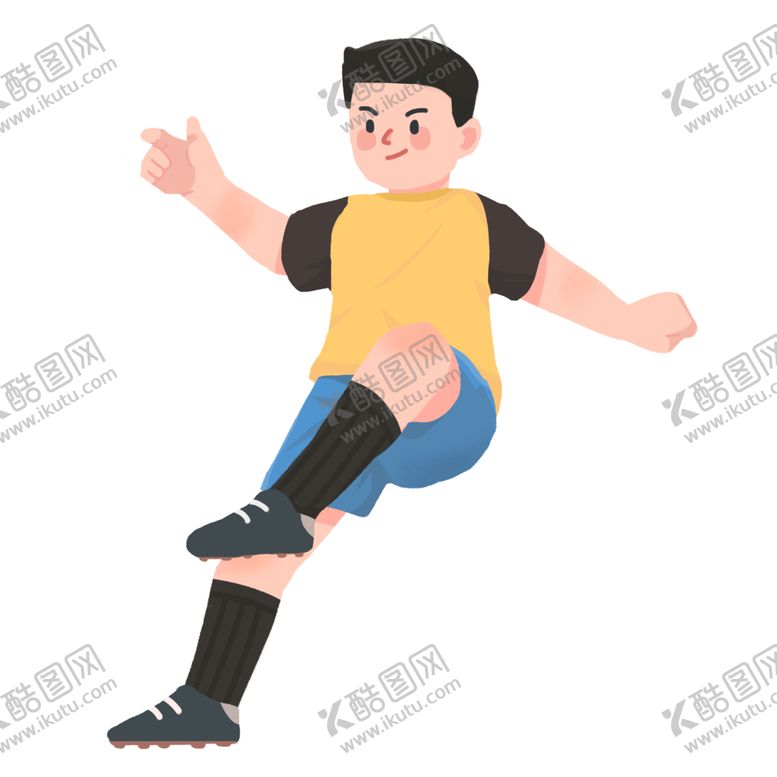 编号：54593102150212433399【酷图网】源文件下载-足球插画男生人物