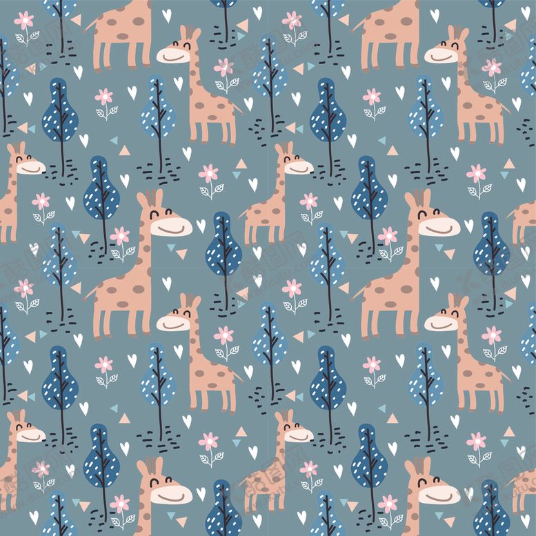 编号：99329409201033295865【酷图网】源文件下载-叶子花卉无缝图案