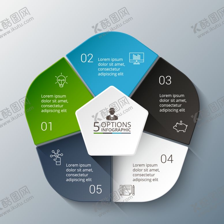编号：30723407141158459884【酷图网】源文件下载-扇形办公信息数据图表