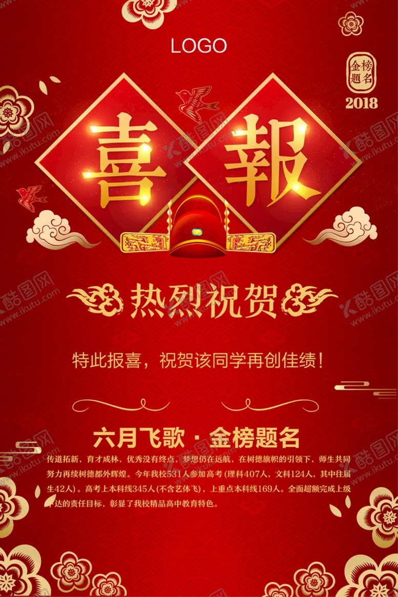编号：98765009150602195793【酷图网】源文件下载-金榜题名喜报状元酒会