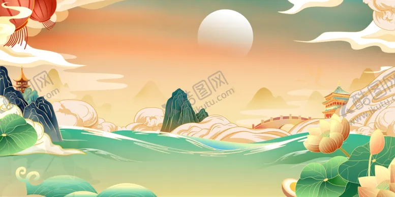 编号：66479106300141084807【酷图网】源文件下载-国潮背景