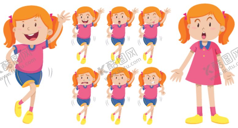 编号：53050510140834289841【酷图网】源文件下载-女孩表情设计