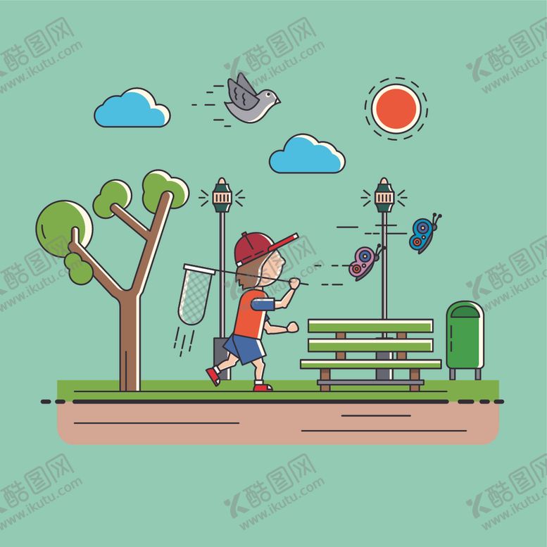 编号：95894109240158384523【酷图网】源文件下载-去郊游的儿童