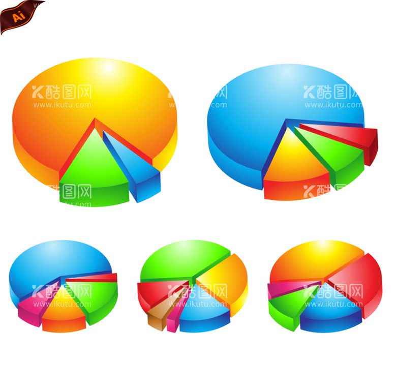 编号：89453709221703271289【酷图网】源文件下载-立体饼图