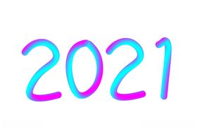 2021渐变字体矢量图