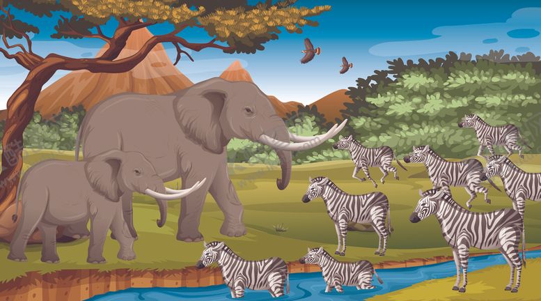 编号：16493206161911176271【酷图网】源文件下载-卡通野生动物