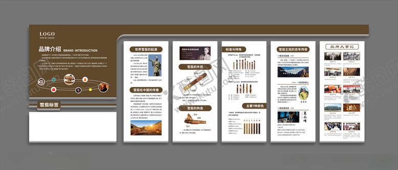 编号：24858909220026022143【酷图网】源文件下载-雪茄品牌文化墙