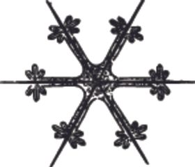 黑白手绘雪花