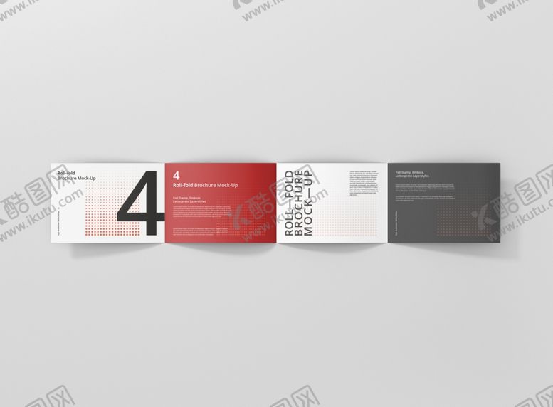 编号：15627409221924125592【酷图网】源文件下载-4折页效果图样机