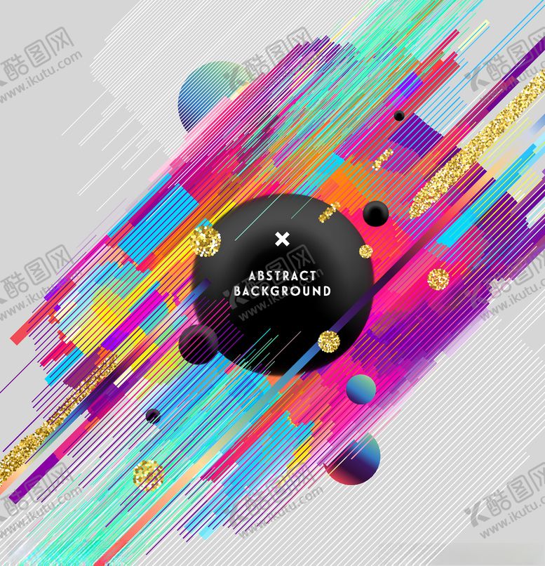 编号：21010007080836498730【酷图网】源文件下载-赛博朋克风炫彩图案