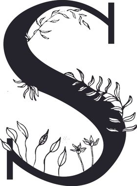 手绘花纹字母