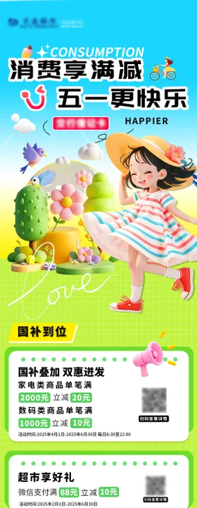 银行51消费满减长图