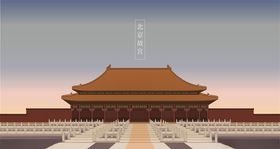 故宫北京建筑地标海报素材