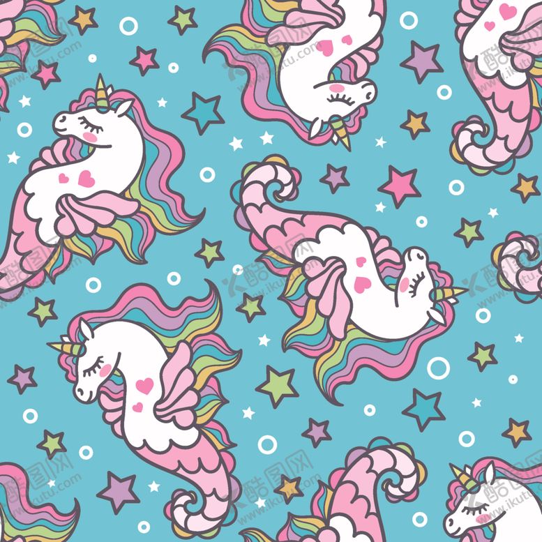编号：93204110100302413887【酷图网】源文件下载-卡通独角兽