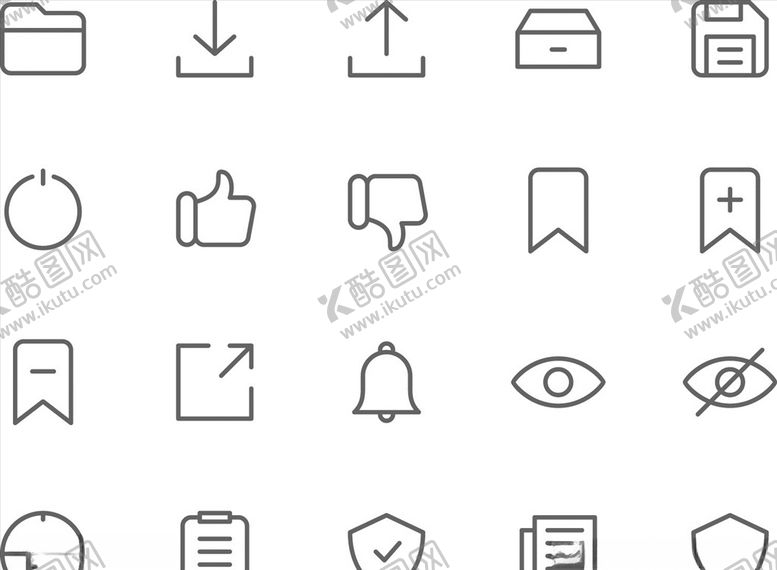 编号：48979209230441163480【酷图网】源文件下载-线性办公图标