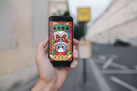 插画鼠年手机壳