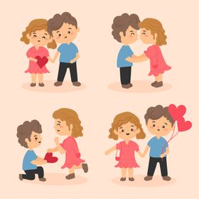 情侣约会恋爱爱慕相爱
