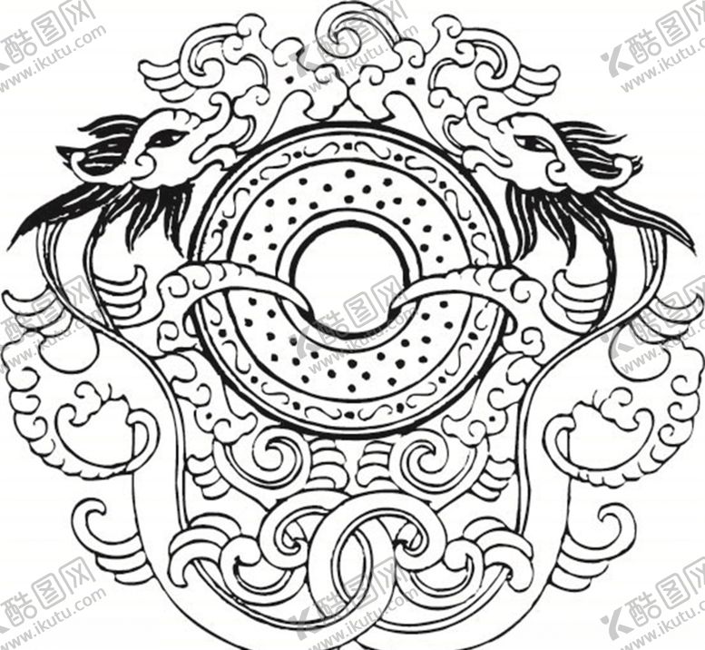 编号：95801410041539063152【酷图网】源文件下载-龙凤祥云纹
