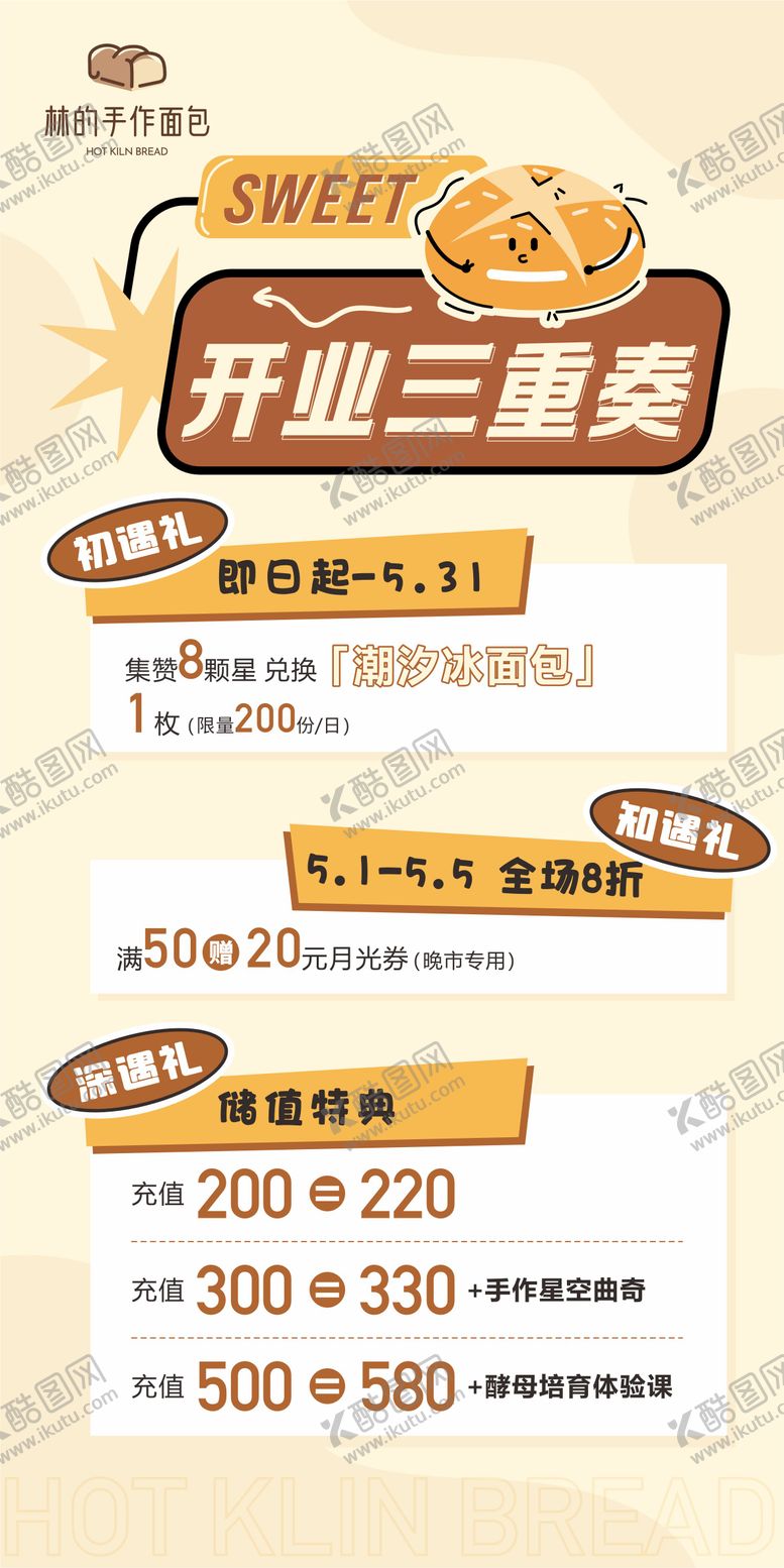 编号：97570409201549491416【酷图网】源文件下载-面包烘焙开业海报