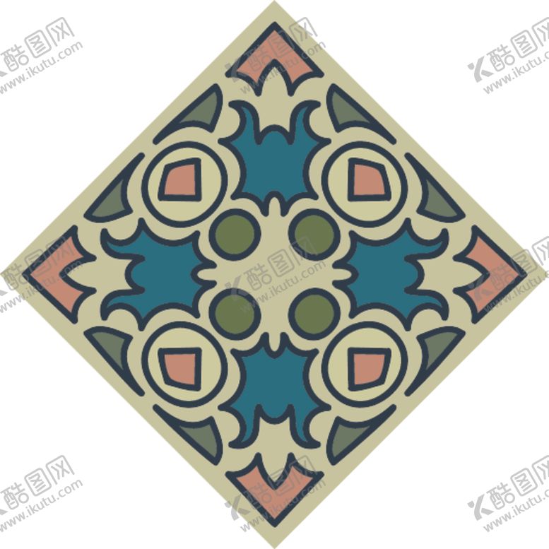 编号：43223109272305171128【酷图网】源文件下载-古典少数民族花纹底纹矢量